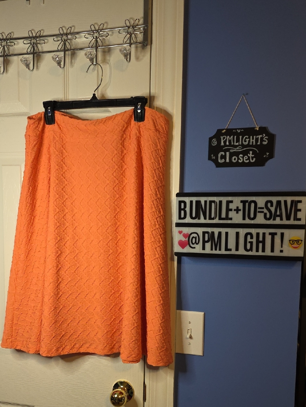 Cato Textured A-Line Skirt Large Coral Pink